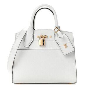 Louis Vuitton  Calfskin City Steamer Mini White